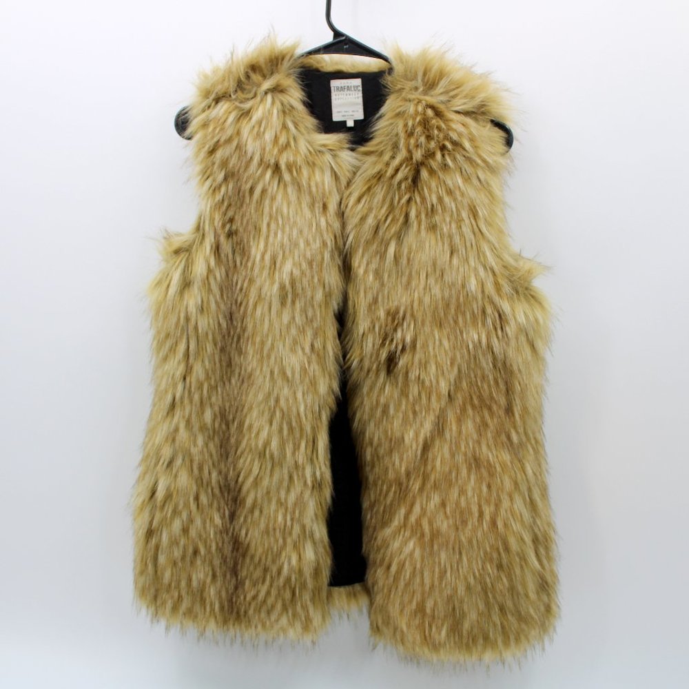 Zara Trafaluc Outerwear Collection Faux Fur Vest - Picture 1 of 11
